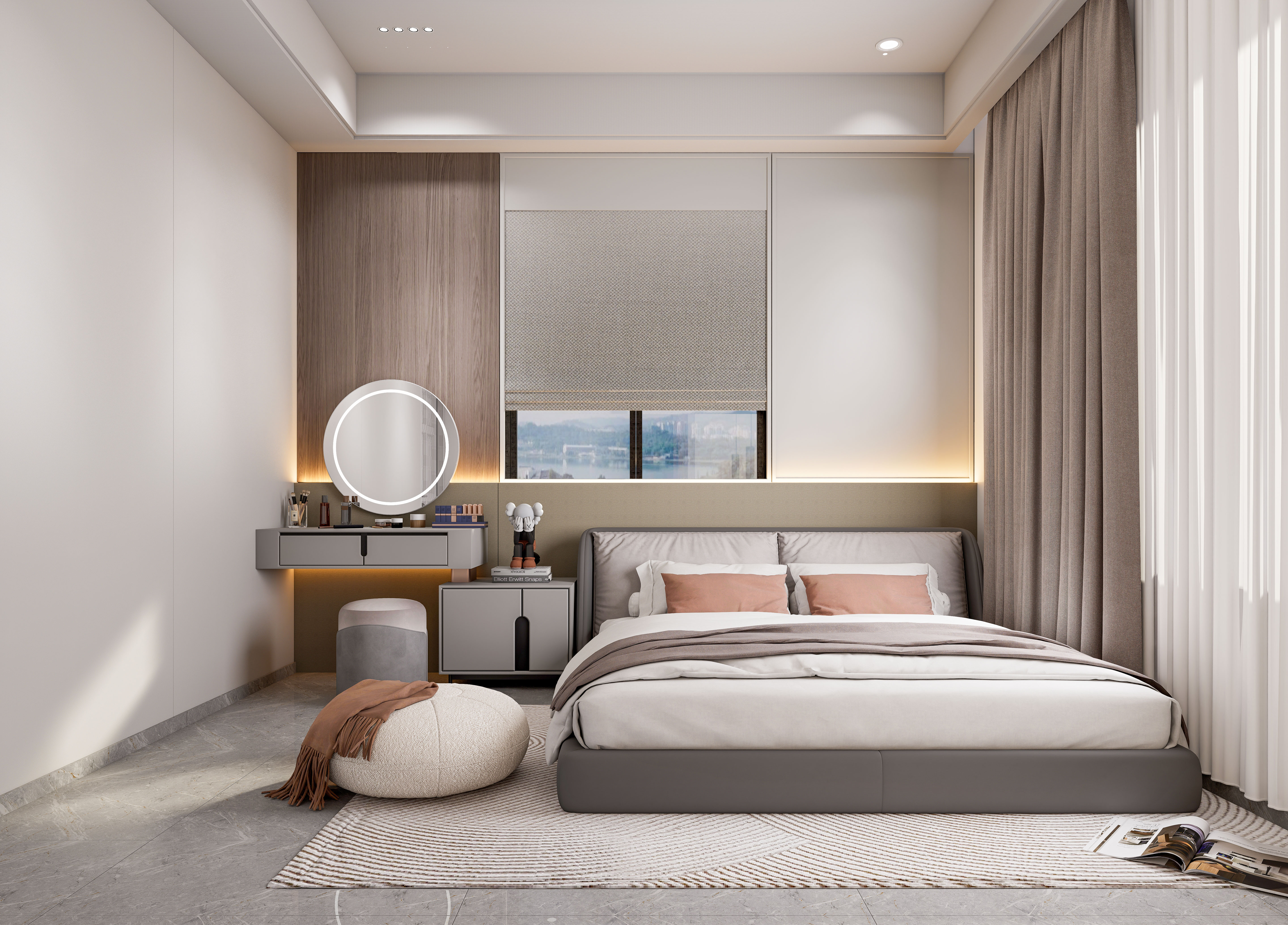 Bedroom Interior Design 3D Render