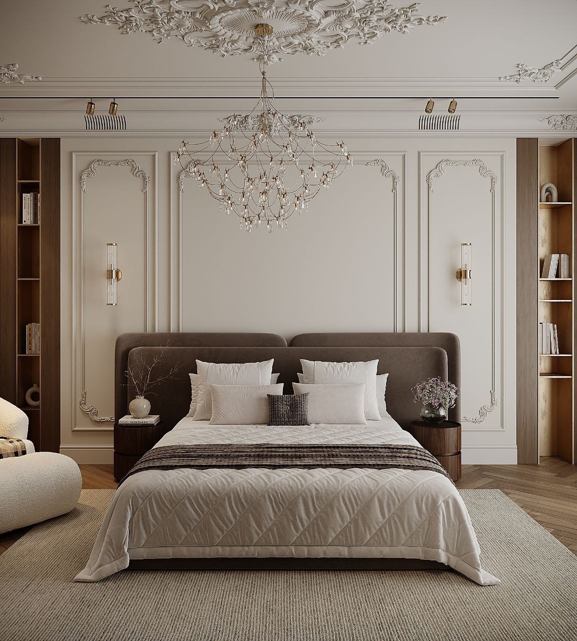 Luxury Bedroom 3D Render - Vanity Area - ArcnViz